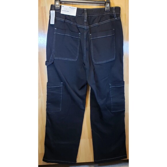 Arizona Jean Co Black Skater Jeans NWT Size 10 Y2K Relaxed Wide Leg Streetwear - Picture 14 of 16